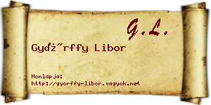 Győrffy Libor névjegykártya